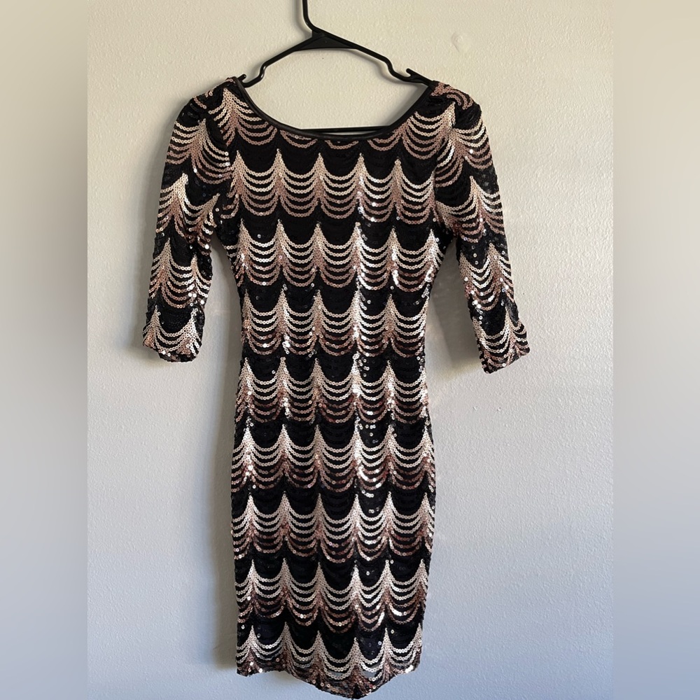 Sequence detail dress